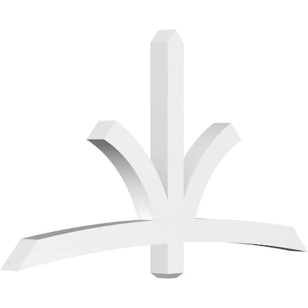 Ekena Millwork Davenport Architectural Grade PVC Gable Bracket, 72"W x 39"H x 4"D x 4"F, 13/12 Pitch GBP072X39X0404DAV00
